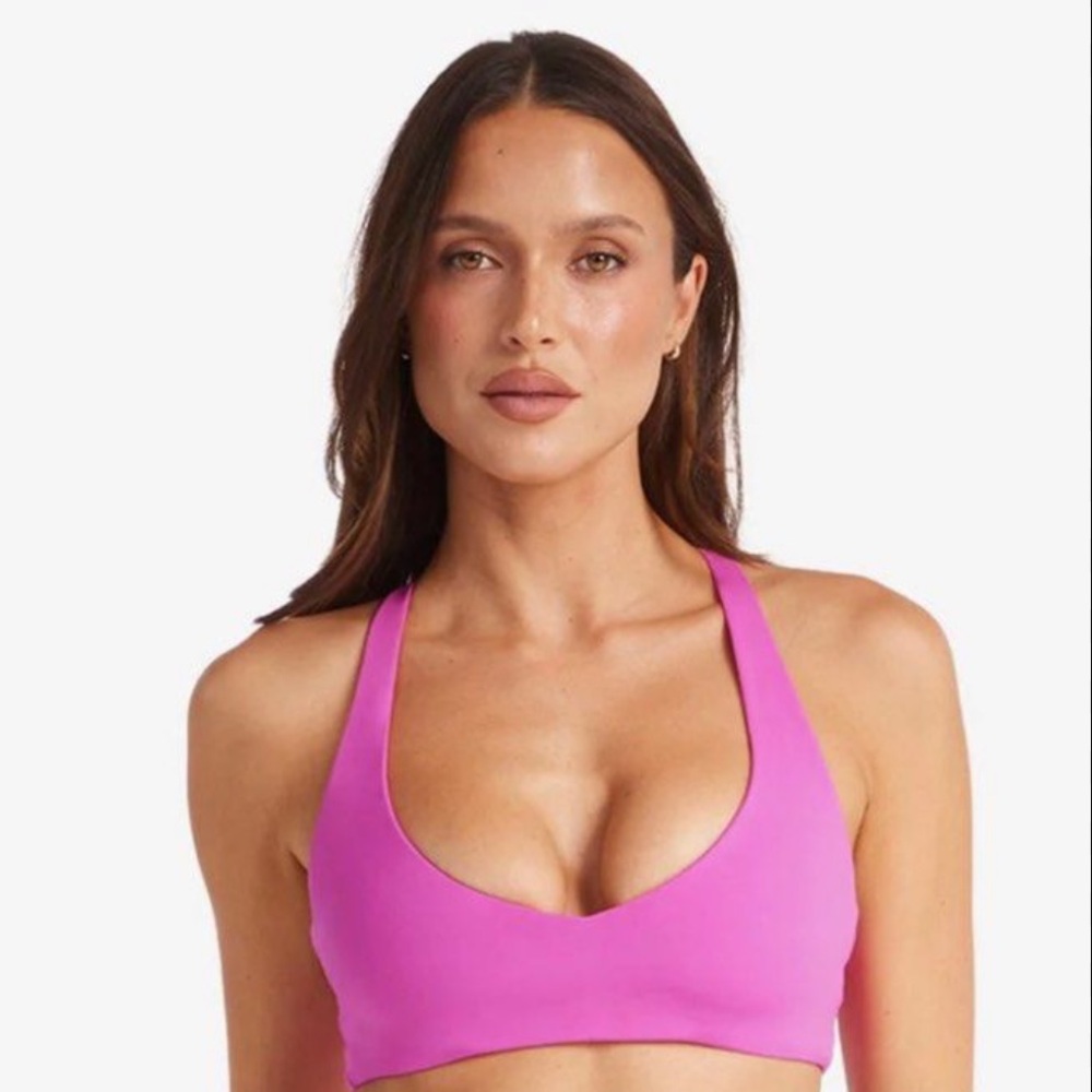CROP SHOP BOUTIQUE CSB ROMY CROP BRA TOP IN MUSE 💖💐💝🌷hot pink